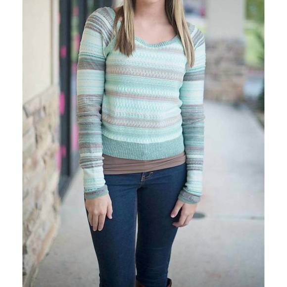 NEW FREE PEOPLE pullover twinkle star in mojito - Picture 1 of 2